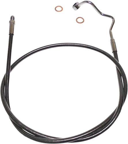 Magnum Designer Braided Front Brake Line Kit Mid Black ABS