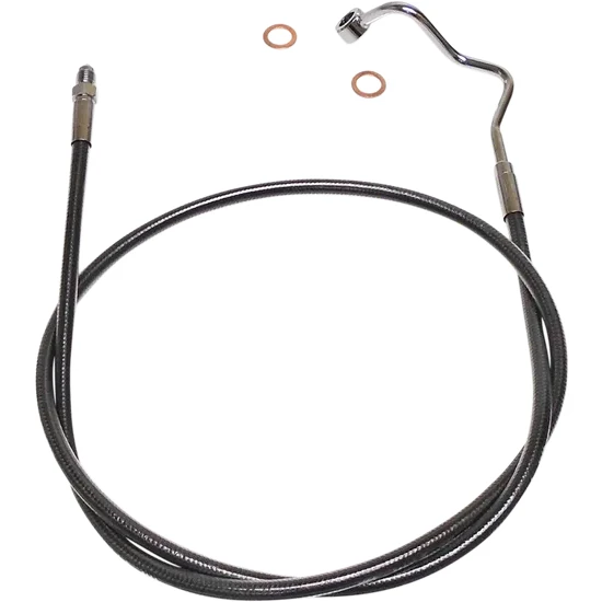 Magnum Designer Braided Front Brake Line Kit Mid Black ABS 2