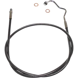 Magnum Designer Braided Front Brake Line Kit Mid Black ABS