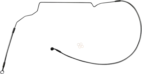 Magnum Braided Front Brake Line Cable Kit Upper Black ABS 8in. Over