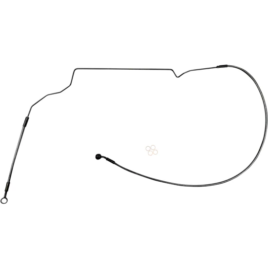 Magnum Braided Front Brake Line Cable Kit Upper Black ABS 10in. Over 2