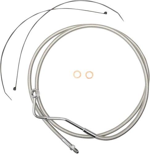 Magnum Designer Braided Front Brake Line Kit Mid Polished ABS