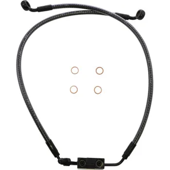 Magnum Designer Braided Front Brake Line Kit Lower KARBONFIBR ABS