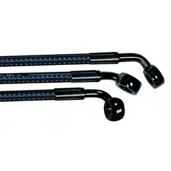 Magnum Designer Braided Front Brake Line Kit Lower KARBONFIBR ABS