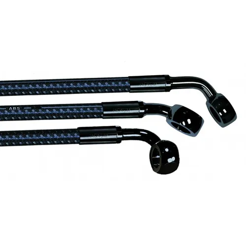 Magnum Designer Braided Front Brake Line Kit Lower KARBONFIBR ABS