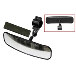 Bronco Wide Angle Clamp On Black Rear View Mirror