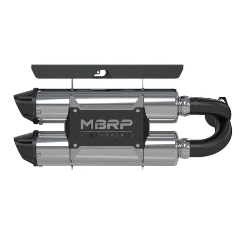 MBRP Stainless Steel Power Tech 4 Slip On Dual Stack Muffler Tail Pipe Exhaust