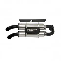 MBRP Stainless Steel Power Tech 4 Slip On Dual Stack Muffler Tail Pipe Exhaust