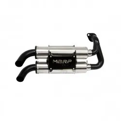 MBRP Stainless Steel Power Tech 4 Slip On Dual Stack Muffler Tail Pipe Exhaust