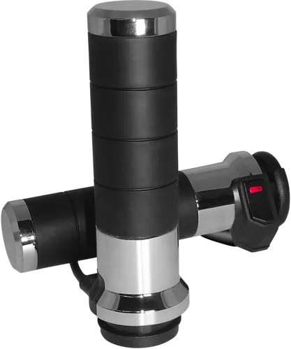 Koso Chrome 1in Titan x Heated Grip Pair Set