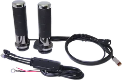 Koso Chrome 1in Titan x Heated Grip Pair Set