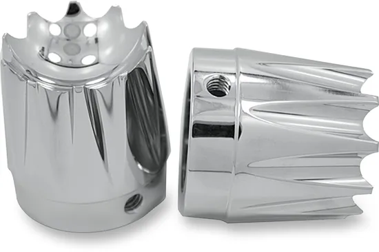 Avon Front Axle Nut Covers Chrome Excalibur Pair