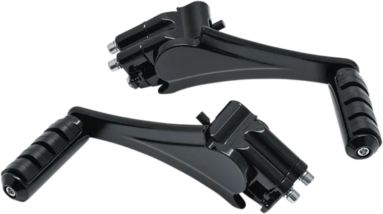 Kuryakyn Black Adjustable Passenger Footpegs w Mount