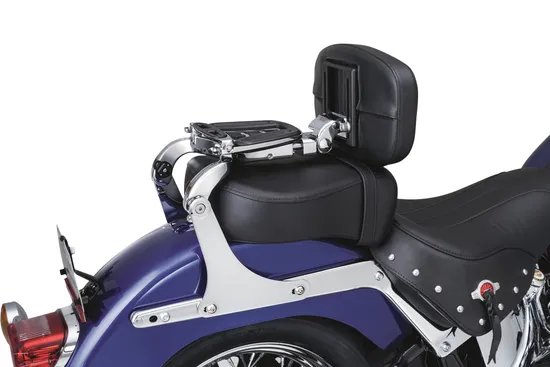 Kuryakyn Multi-Purpose Driver Passenger Backrest Kit Chrome