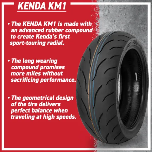 Kenda KM1 120/70ZR17 Front 190/50ZR17 Rear Tire Set