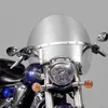 National Cycle Switchblade Chopped Windshield Clear w Chrome Mount