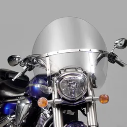 National Cycle Switchblade Chopped Windshield Clear w Chrome Mount