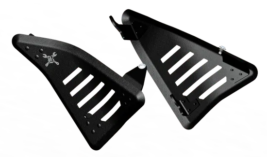 Burly Black Left Right Side Slash Cut Cover