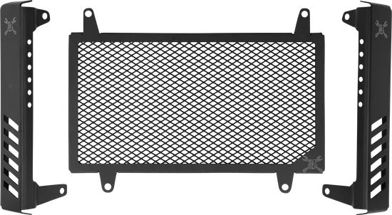 Burly Black Powder Coated Slash Cut Radiator Grill Guard