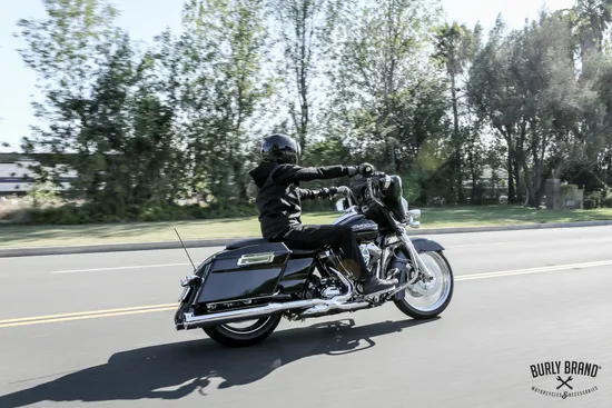 Burly 13in Chromed Steel Bagger Ape Hanger Handlebar