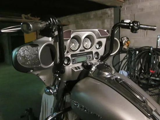 Burly 15in Black Steel Bagger Ape Hanger Handlebar