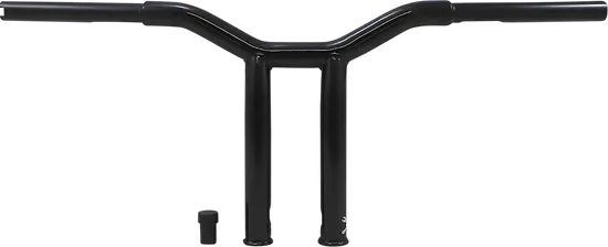 Burly 10in Steel Black Raked Dominator Handlebar