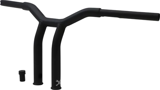 Burly 10in Steel Matte Black Raked Dominator Handlebar
