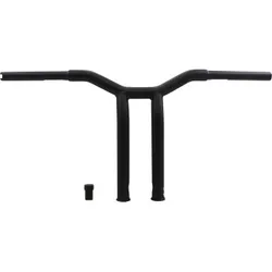 Burly 10in Steel Matte Black Raked Dominator Handlebar