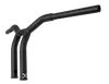Burly 10in Steel Matte Black Raked Dominator Handlebar