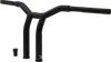 Burly 10in Steel Matte Black Raked Dominator Handlebar