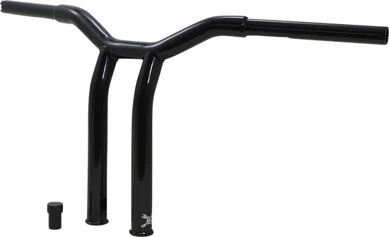 Burly 12in Steel Black Raked Dominator Handlebar