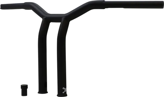 Burly 12in Steel Matte Black Raked Dominator Handlebar
