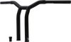 Burly 12in Steel Matte Black Raked Dominator Handlebar