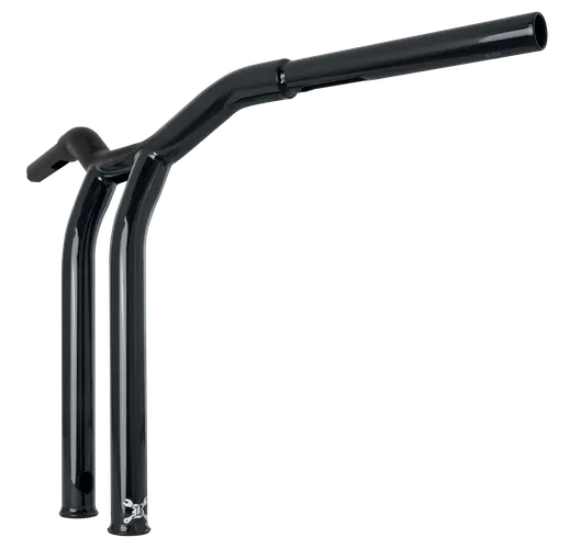 Burly 14in Steel Black Raked Dominator Handlebar
