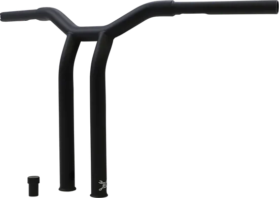 Burly 14in Steel Matte Black Raked Dominator Handlebar