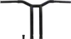 Burly 14in Steel Matte Black Raked Dominator Handlebar