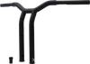 Burly 14in Steel Matte Black Raked Dominator Handlebar