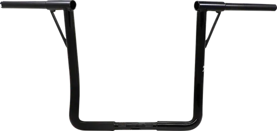Burly 16in Gloss Black Steel Louie B Handlebar