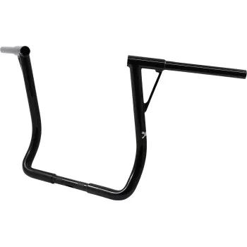 Burly 8in Gloss Black Steel Louie B Handlebar