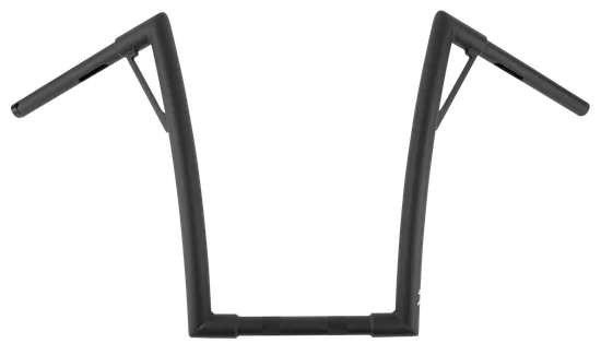 Burly 16in Textured Black Steel Louie Handlebar