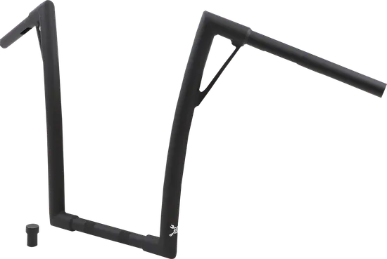Burly 16in Textured Black Steel Louie Handlebar
