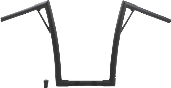 Burly 16in Textured Black Steel Louie Handlebar