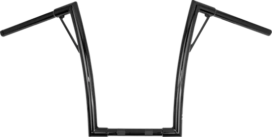 Burly 19in Gloss Black Steel Louie Handlebar
