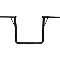 Burly 19in Gloss Black Steel Louie Handlebar