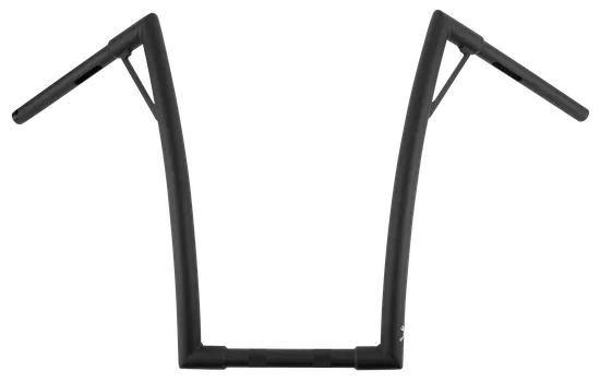 Burly 19in Textured Black Steel Louie Handlebar