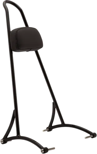 Burly Black Powder Coated Steel 20in Sissy Bar w Pad