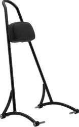 Burly Black Powder Coated Steel 20in Sissy Bar w Pad