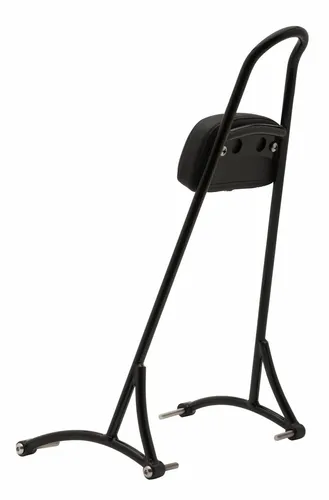 Burly Black Powder Coated Steel 20in Sissy Bar w Pad