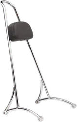 Burly Chrome Steel 20in Sissy Bar w Pad