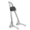 Burly Chrome Steel 20in Sissy Bar w Pad